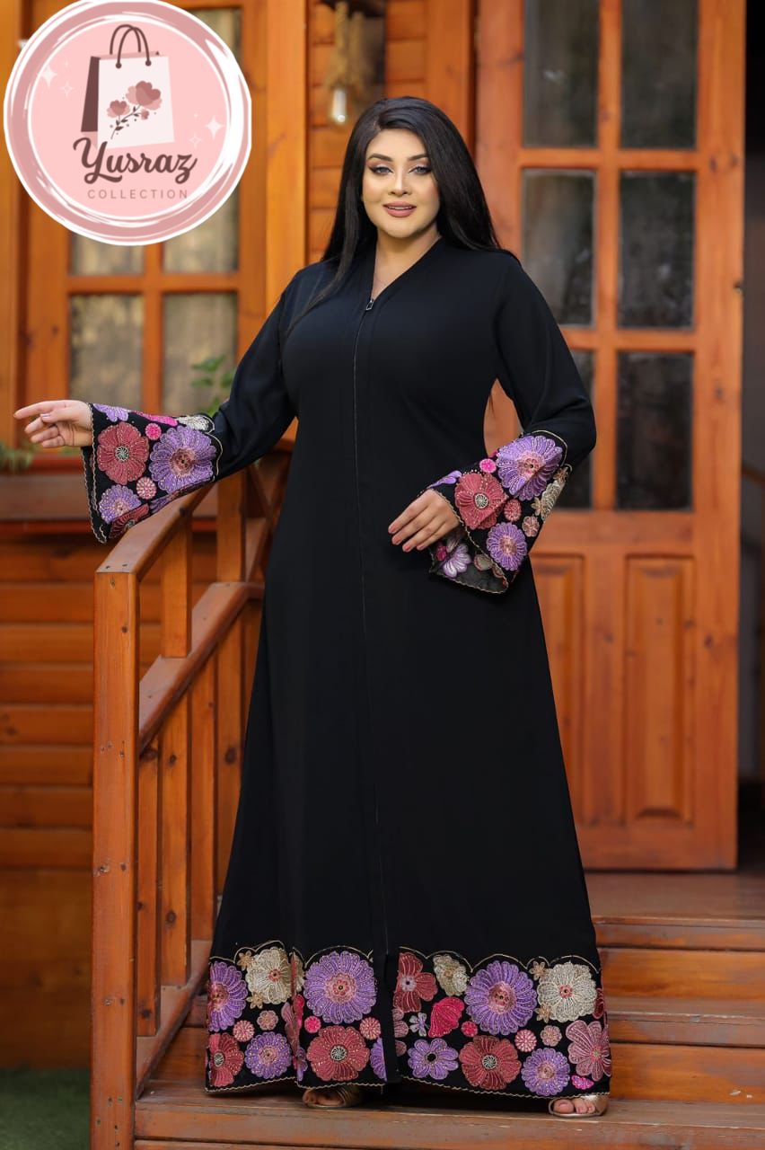 Abaya Dress Set – 3 Pieces (Dress, Hijab & Belt)