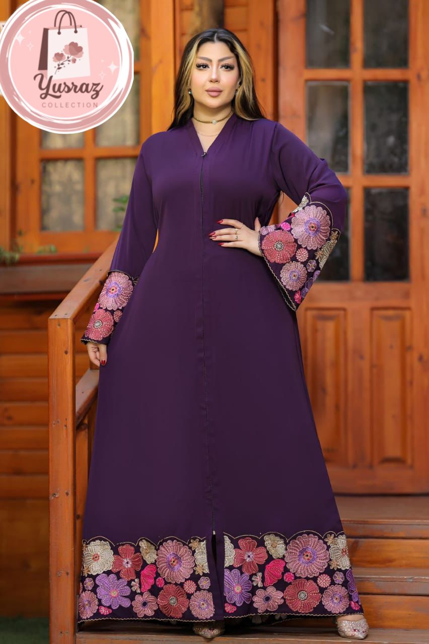 Abaya Dress Set – 3 Pieces (Dress, Hijab & Belt)