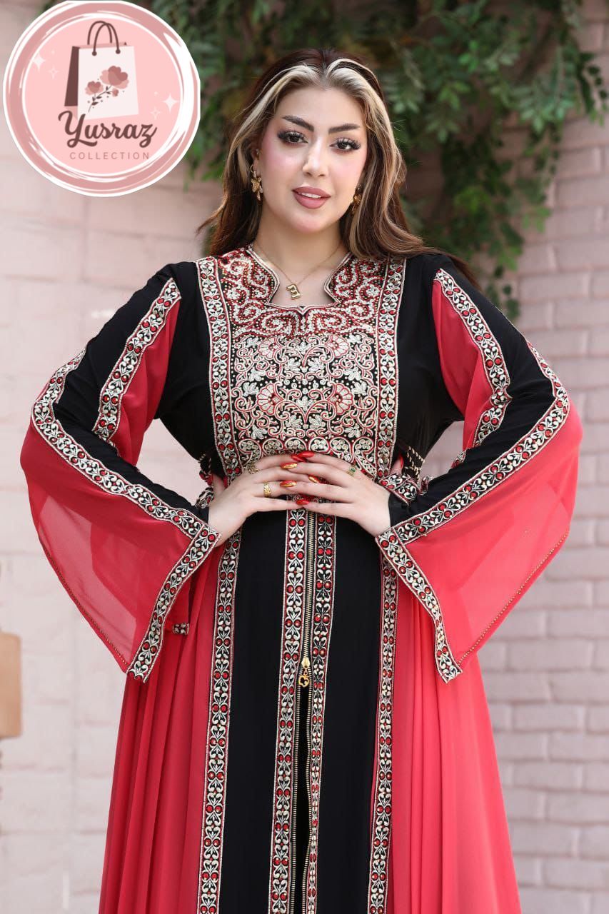 Women’s Abaya Dress Set – 3 Pieces with Dress, Hijab & pant